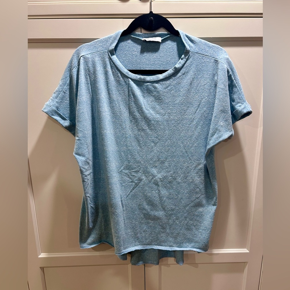 Jenny Boston Blue Women's Short Sleeve Tee, Large